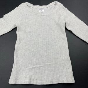 unisex Target, organic cotton blend waffle long sleeve top, GUC, size 6-8,  