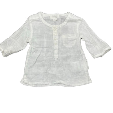 Girls purebaby, lightweight organic cotton long sleeve top, GUC, size 0000,  