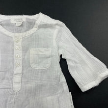 Load image into Gallery viewer, Girls purebaby, lightweight organic cotton long sleeve top, GUC, size 0000,  