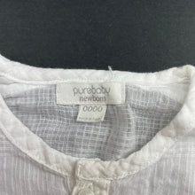 Load image into Gallery viewer, Girls purebaby, lightweight organic cotton long sleeve top, GUC, size 0000,  