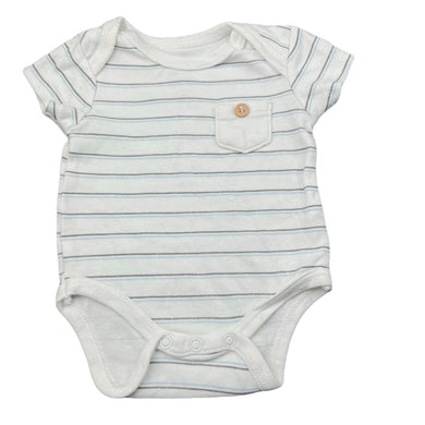 Boys BLOOMIN' BABY, striped cotton bodysuit / romper, GUC, size 000,  