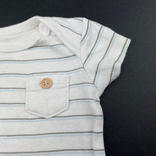Load image into Gallery viewer, Boys BLOOMIN&#39; BABY, striped cotton bodysuit / romper, GUC, size 000,  