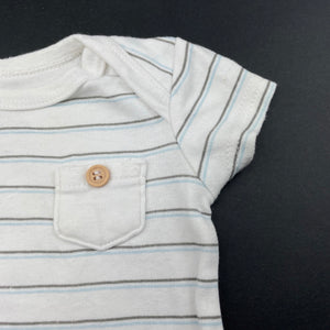 Boys BLOOMIN' BABY, striped cotton bodysuit / romper, GUC, size 000,  