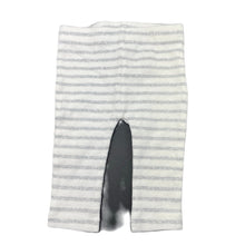 Load image into Gallery viewer, unisex Cotton On, grey &amp; white stripe leggings / bottoms, elasticated, EUC, size 000,  