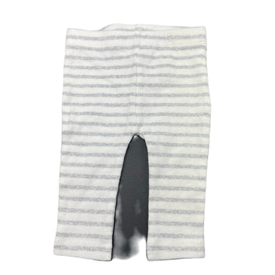 unisex Cotton On, grey & white stripe leggings / bottoms, elasticated, EUC, size 000,  