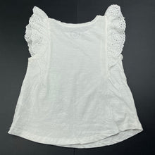 Load image into Gallery viewer, Girls KID, broderie trim cotton top, EUC, size 6,  