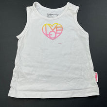 Load image into Gallery viewer, Girls Fred Bare, white cotton singlet / tank top, FUC, size 0,  