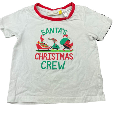 unisex Lily & Dan, cotton Christmas pyjama t-shirt / top, GUC, size 4,  