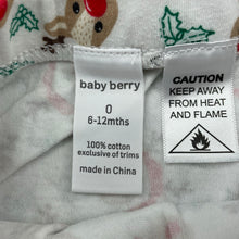 Load image into Gallery viewer, unisex Baby Berry, cotton Christmas shorts, elasticated, EUC, size 0,  