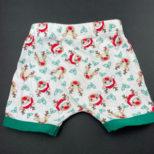unisex Baby Berry, cotton Christmas shorts, elasticated, EUC, size 0,  