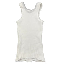 Load image into Gallery viewer, unisex Bonds, white ribbed cotton singlet top, EUC, size 00,  