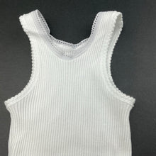 Load image into Gallery viewer, unisex Bonds, white ribbed cotton singlet top, EUC, size 00,  