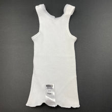 Load image into Gallery viewer, unisex Bonds, white ribbed cotton singlet top, EUC, size 00,  