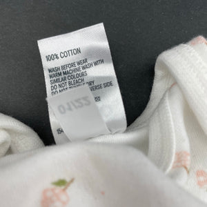Girls Anko, floral soft cotton bodysuit / romper, EUC, size 000,  