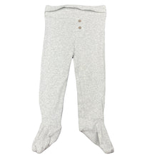 Load image into Gallery viewer, unisex Target, grey ribbed cotton footed leggings / bottoms, FUC, size 0,  