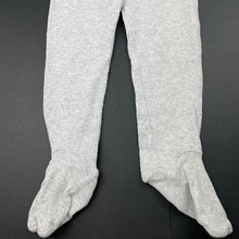 Load image into Gallery viewer, unisex Target, grey ribbed cotton footed leggings / bottoms, FUC, size 0,  