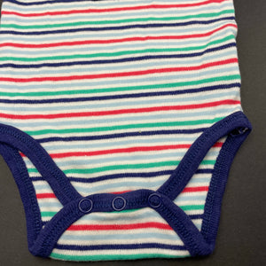 unisex Baby Patch, soft cotton bodysuit / romper, GUC, size 0000,  