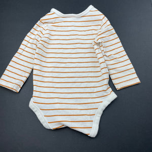 unisex Anko, striped stretchy bodysuit / romper, GUC, size 000,  