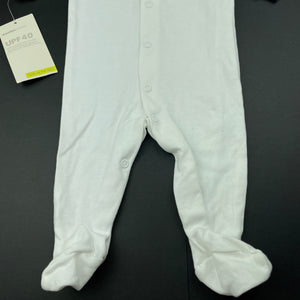 unisex Woolies Babes, UPF 40 cotton coverall / romper, NEW, size 000,  
