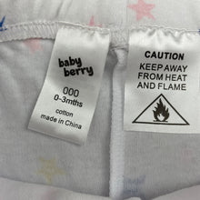 Load image into Gallery viewer, Girls Baby Berry, cotton footed leggings / bottoms, FUC, size 000,  