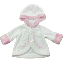 Load image into Gallery viewer, Girls Baby Baby, soft fleece hooded sweater, EUC, size 0000,  