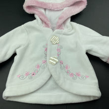 Load image into Gallery viewer, Girls Baby Baby, soft fleece hooded sweater, EUC, size 0000,  