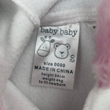 Load image into Gallery viewer, Girls Baby Baby, soft fleece hooded sweater, EUC, size 0000,  