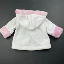 Load image into Gallery viewer, Girls Baby Baby, soft fleece hooded sweater, EUC, size 0000,  