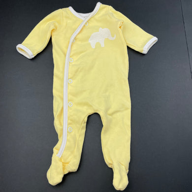 unisex Target, yellow cotton coverall / romper, EUC, size 00000,  