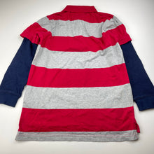 Load image into Gallery viewer, Boys EPK, spliced long sleeve cotton polo top, GUC, size 10,  