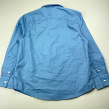 Load image into Gallery viewer, Boys Target, blue long sleeve school shirt, EUC, size 5-6,  