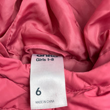 Load image into Gallery viewer, Girls Anko, pink hooded jacket / coat, L: 44cm, GUC, size 6,  