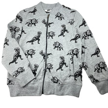 Load image into Gallery viewer, Boys H&amp;M, fleece lined zip up sweater, dinosaurs, EUC, size 9-10,  