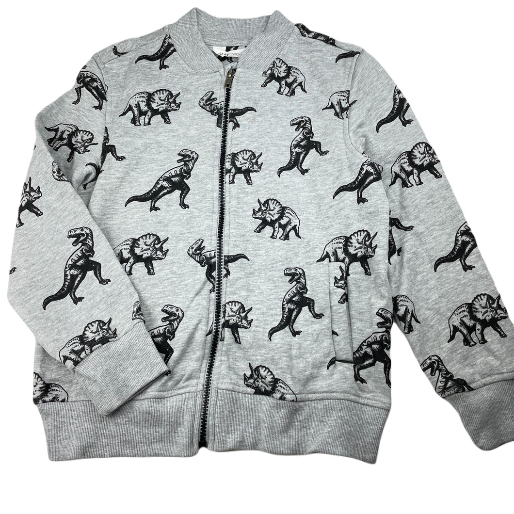 Boys H&M, fleece lined zip up sweater, dinosaurs, EUC, size 9-10,  