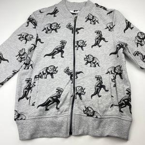 Boys H&M, fleece lined zip up sweater, dinosaurs, EUC, size 9-10,  