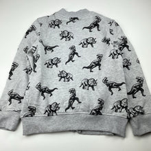 Load image into Gallery viewer, Boys H&amp;M, fleece lined zip up sweater, dinosaurs, EUC, size 9-10,  