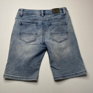 Boys Bauhaus, distressed stretch denim shorts, adjustable, GUC, size 14,  