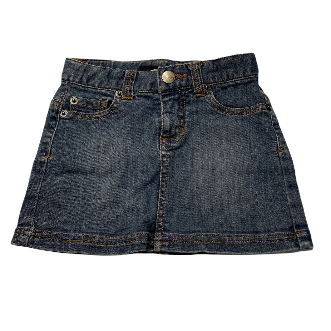 Girls Fred Bare, blue stretch denim skirt, adjustable, L: 22cm, GUC, size 3,  