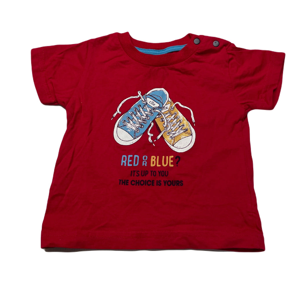 Boys COLLEX, red cotton t-shirt / top, EUC, size 2,  