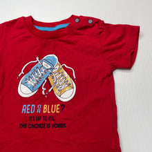 Load image into Gallery viewer, Boys COLLEX, red cotton t-shirt / top, EUC, size 2,  