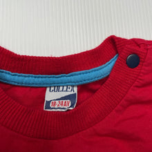 Load image into Gallery viewer, Boys COLLEX, red cotton t-shirt / top, EUC, size 2,  