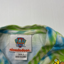 Load image into Gallery viewer, Boys Nickelodeon, Paw Patrol tie dyed cotton t-shirt / top, FUC, size 2,  