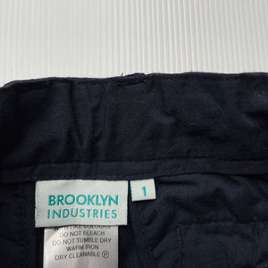 Boys Brooklyn Industries, navy suit / formal pants, adjustable, Inside leg: 26cm, GUC, size 1,  