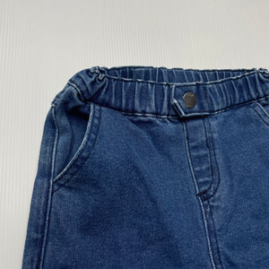 unisex Seed, blue stretch denim pants, elasticated, EUC, size 00,  