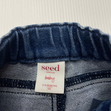 Load image into Gallery viewer, unisex Seed, blue stretch denim pants, elasticated, EUC, size 00,  