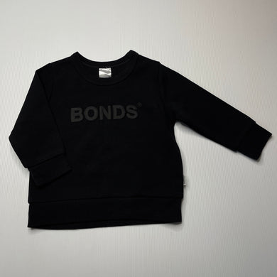 unisex Bonds, black lightweight sweater / jumper, EUC, size 0,  