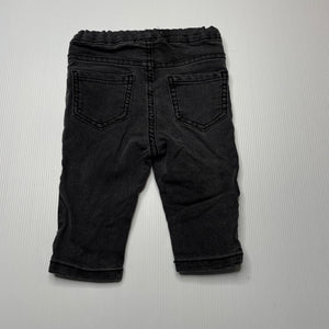 unisex Fox & Bunny, stretch denim pants, adjustable, GUC, size 00,  