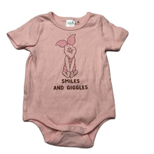 Load image into Gallery viewer, Girls Disney, Winnie the Pooh, Piglet stretchy bodysuit / romper, EUC, size 0,  