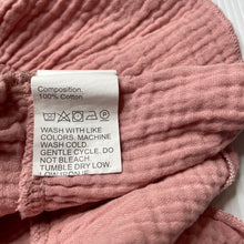 Load image into Gallery viewer, Girls SHEIN, pink crinkle cotton long sleeve dress, GUC, size 0, L: 37cm