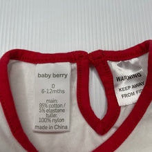 Load image into Gallery viewer, Girls Baby Berry, Christmas tutu romper, EUC, size 0,  